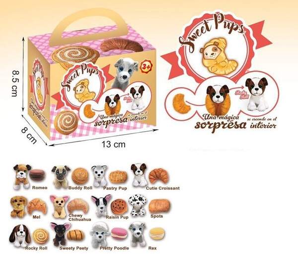 Тварини-вивернушки 20020 (144шт/2) Солодкі цуценята, 12 видів у коробці 13*8*8,5см (шт.)