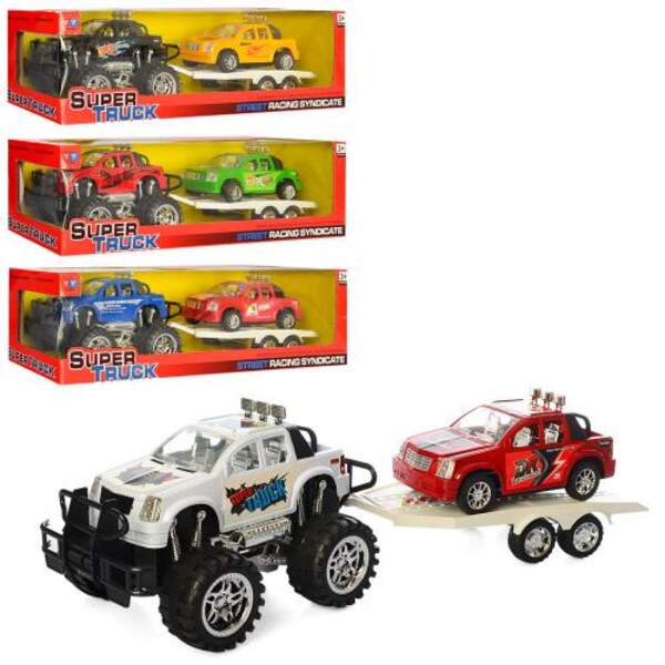 Джип 33838-39-40-41 (24шт) інер-й, з причепом, 47см, машинка, 4 види, в кор-ці, 50-14,5-16,5см (шт.)