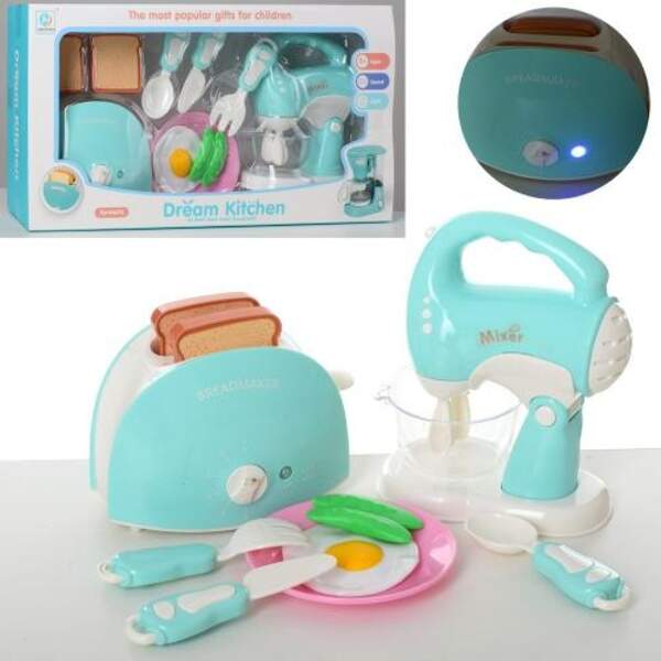 Побутова техніка YH189-4B (12шт) міксер, тостер, посуд, продукти, звук, св, бат, в кор-ці, 41,5-22-9 (шт.)