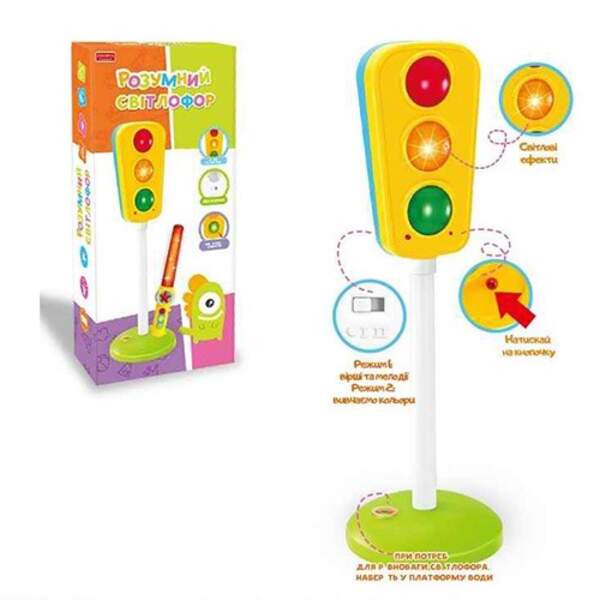 Світлофор UKA-A0001-1 (18шт) 65см, навчальний, муз-пісня,зву(укр),світло, на бат-ці, в коробці, 23,5 (шт.)