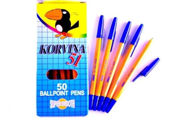 Ручка кулькова "Korvina" оранж.корпус синя ST00906 (4000шт) (шт.)