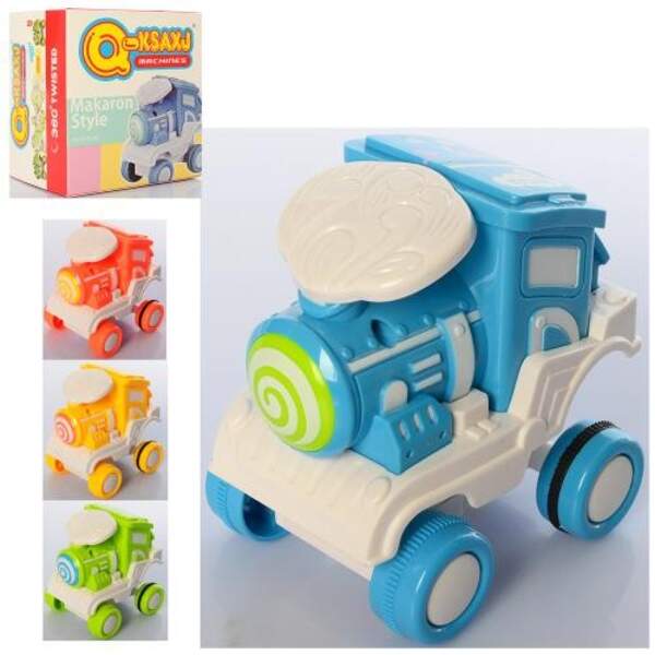 Паровоз 2018-09B (96шт) заводний, 9см, 4 кольори, кор, 9,5-10-7см (шт.)