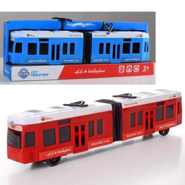 Трамвай KX905-4 (40шт) інер-й, 31см, 2 кольори, в кор-ці, 32-10-6см (шт.)
