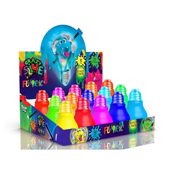 В'язка маса "Crazy Slime" Fluoric лампочка укр (20) SLM-07-01U (шт.)