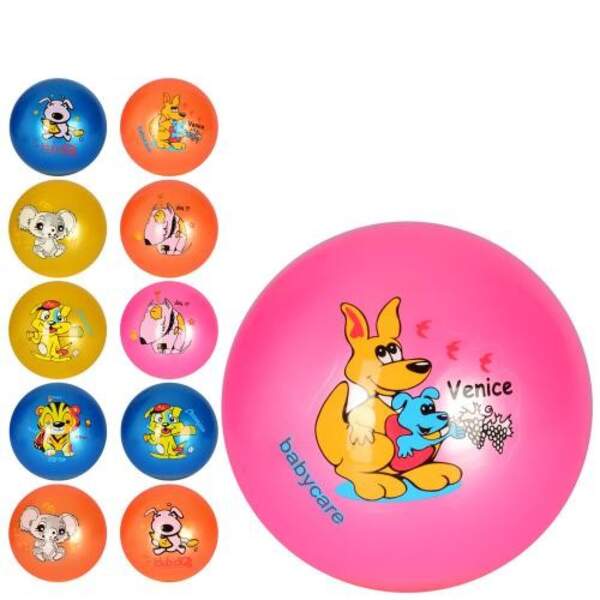 М'яч дитячий MS 2602-3 (240шт) 22см, малюнок, ПВХ, 67-73г, 6 видів, 4 кольори (шт.)