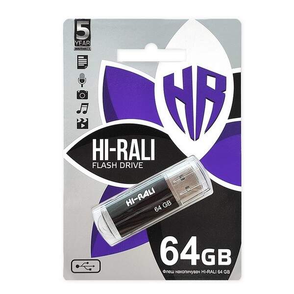 Usb флеш Hi-Rali 64Gb Corsair series  Black (шт.)