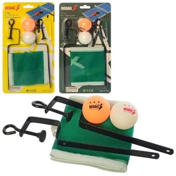 Сітка MS 3198 (60шт) для настільного тенісу 120-12см, кульки 2шт,в слюді, 16-29-4см (шт.)