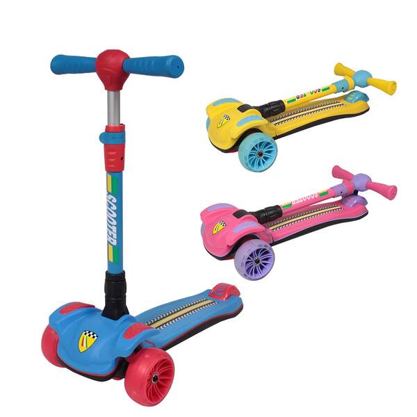 Самокат GS-0042 складний пластик.3кол.кор./6/ (шт.)