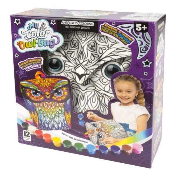 Креативна творчість "My Color Owl-Bag" рюкзачок-сова укр (4) COWL-01-01U (шт.)