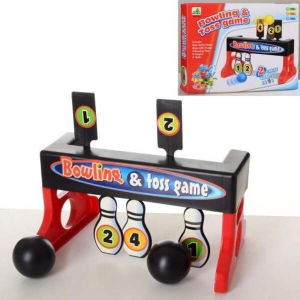 Гра MR 0171 (48шт) боулінг, стійка з мішенями, куля 5шт 2шт, в корці, 28,5-21,5-5см (шт.)