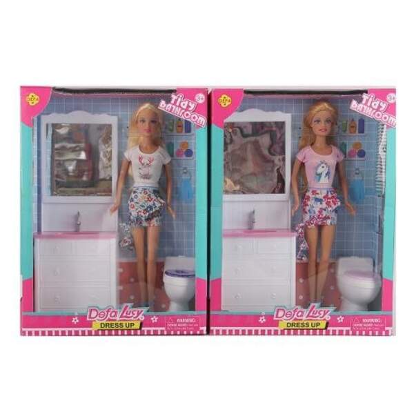 Меблі DEFA 8449-BF (12шт) ванна кімната, лялька 29см, 2 види, у кор-ці, 24-32-8,5см (шт.)