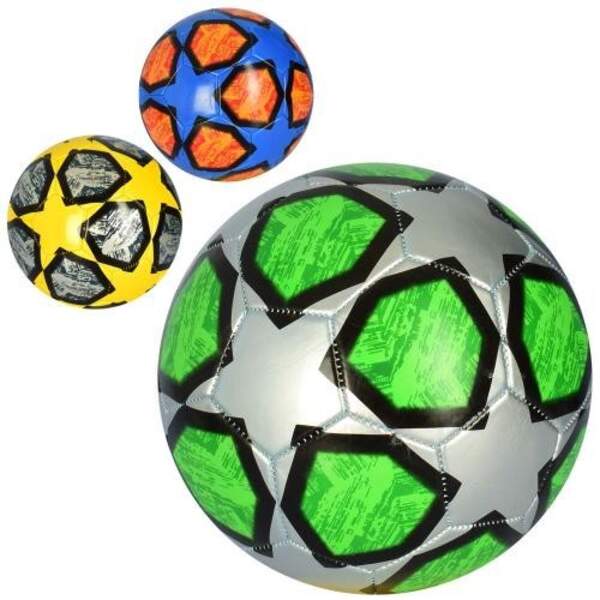 М'яч футбольний EN 3312 (30шт) розмір 5, ПВХ 1,6мм, 260-280г, 4види(клуби), у пакеті (шт.)