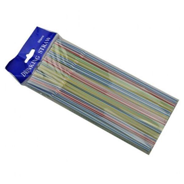 Трубка №6080 пл. РР 4кол смуг. для пиття рідини (0,5 * 20,5) см з спір. у кл. 50шт в упаковці (200) (шт.)