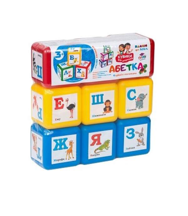 Набір дитячий "Кубики малі (нові) "Абетка" арт 028/4 Бамсік (шт.)