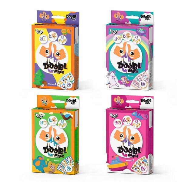 Настільна розважальна гра "Doobl Image" міні укр (32) DBI-02-01U,02U,03U,04U (шт.)