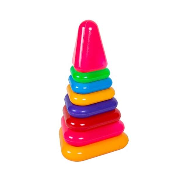 Іграшка дитяча "Піраміда трикутна №6", арт 1810 - 7 елементів Бамсік (шт.)