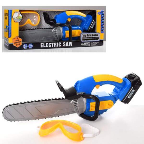 Бензопила 7946 (18шт) 43см-звук, світло, маска, на бат-ке, в кор-ці, 44-15-9см (шт.)