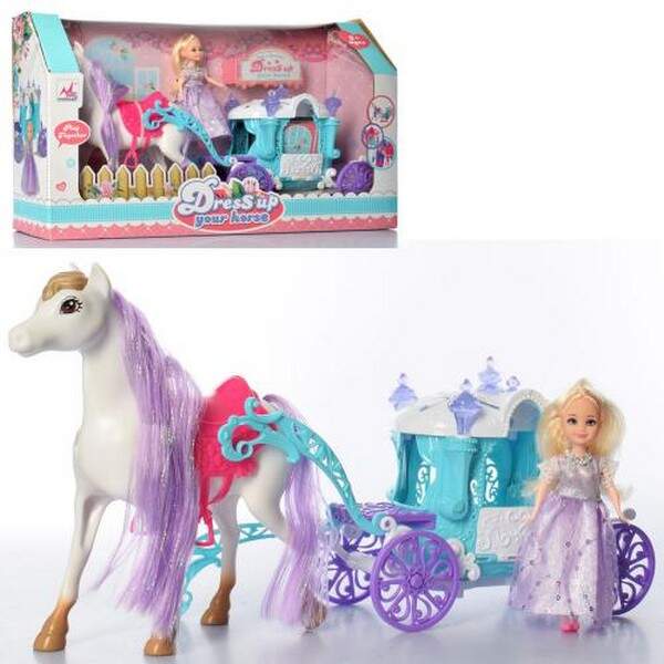 Карета 5506 (6шт) з конем 43см, лялька15см, в кор-ці, 45-27,5-12см (шт.)