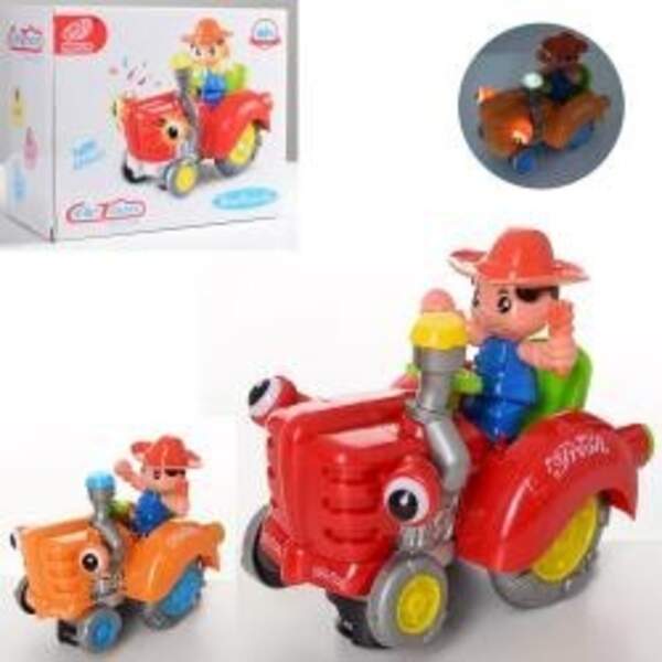Трактор HD936B (36шт) 19см, фігурка, муз, світло, їздить, рухомі деталі, 2кол, на бат, в кор-ці, 19- (шт.)