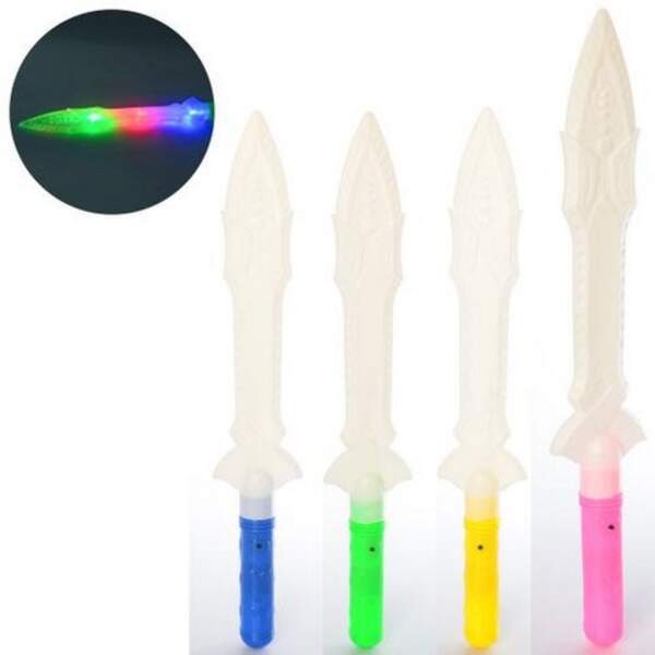 Меч ED206 (240шт) 40,5см, світло, 3 кольори, бат(таб), у кульку, 40,5-6,5-3см (шт.)