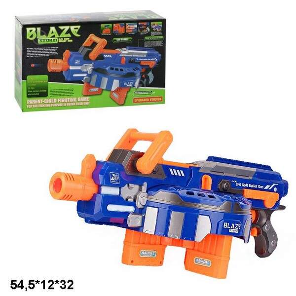 Бластер 7032 батар.з м'як.патронами та присосками кор.54,5*12*32 /6/ (шт.)