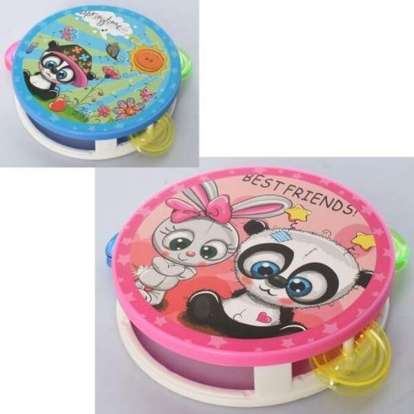 Музичні інструменти 2870 (216шт) бубон, 2 види, в кульку, 14,5-3-14,5см (шт.)