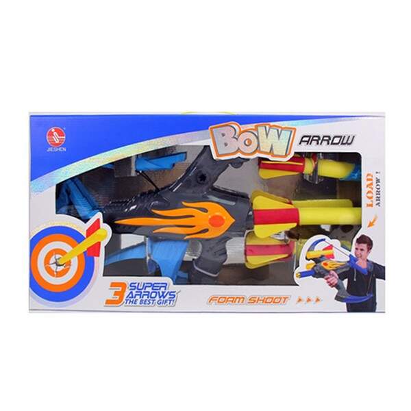 Лук 8001C (12шт) 46см, м'які стріли 3шт, 20см, в коробці, 64-34,5-7,5см (шт.)