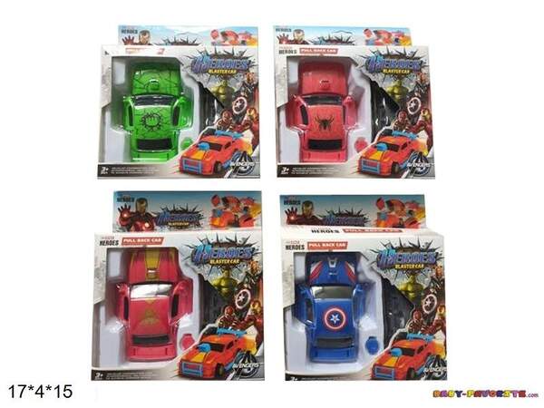 Легкова XB8912 Crash (при зіткненні розбивається) супергерої інерц.4цв.кор.17*4*15 /180/ (шт.)