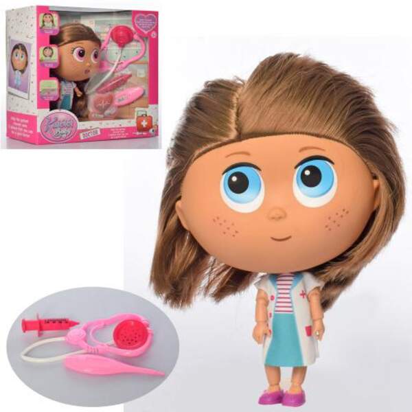 Лялька BLD287 (24шт) лікар, 19см, стетоскоп, шприц, термометр, 2види, в кор-ці, 27-24-10,5см (шт.)