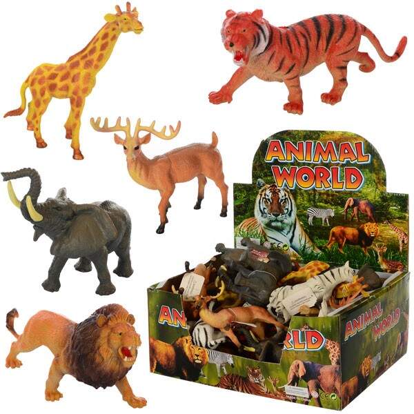 Тваринки  Y13 (288шт) дикі, 14см, 24шт(6видів) в дисплеї, 31-24-13см (шт.)