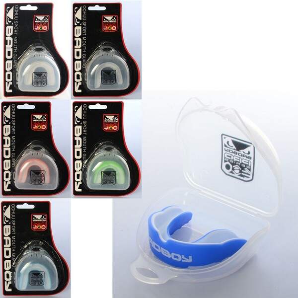 Захист MS 1627 (50шт) для боротьби, капа, у футлярі, 7,5-7-3см, мікс кольорів, на листі, 12-18-3,5см (шт.)