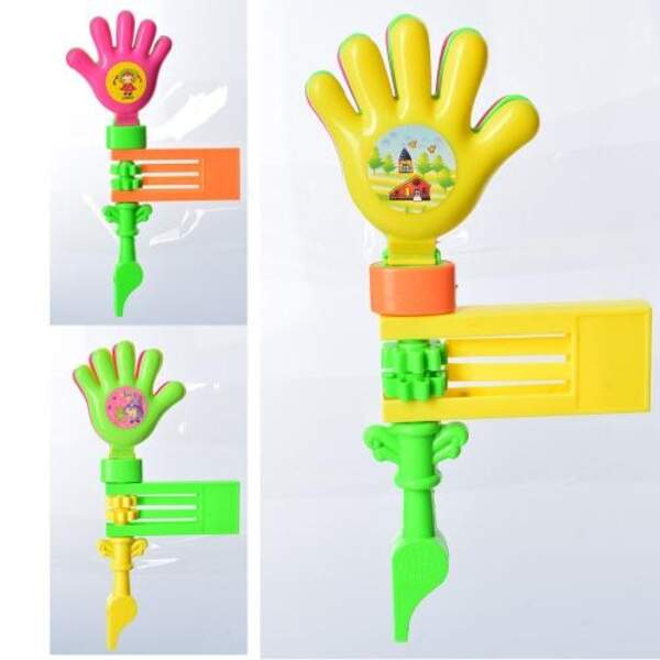 Свисток M 6179 (240шт) рука, 23см, тріскачка, мікс кольорів, у кульку, 10,5-23-2,5см (шт.)