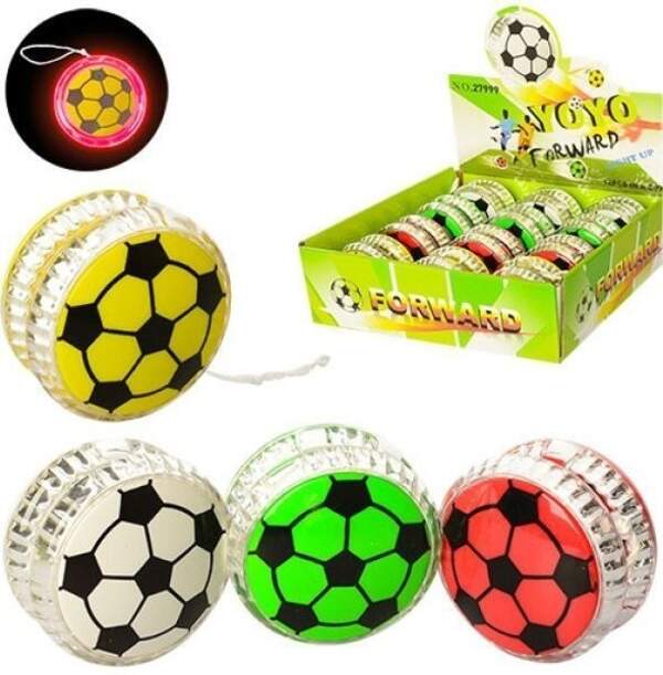 Йо-йо M 5641 (288шт) 5,5см, світло, 12шт(4 кольори) в дисплеї, 19-17,5-6см (шт.)