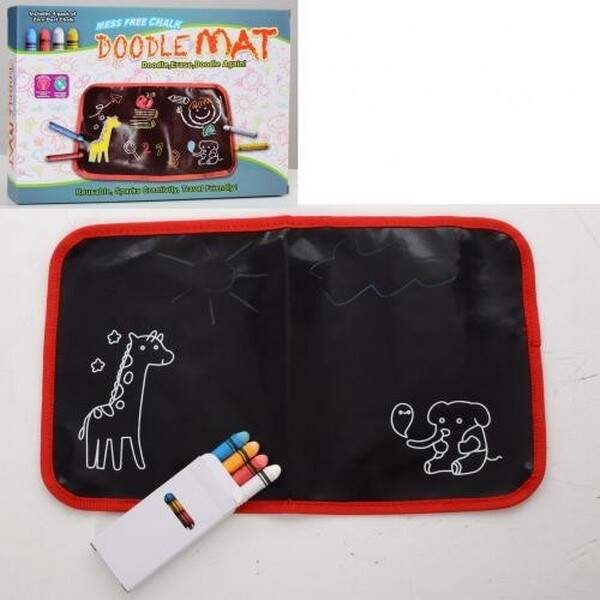 Килимок 3821 (48шт) для малювання, 34-20см, крейда4шт, у кор-ці, 30-20-4см (шт.)