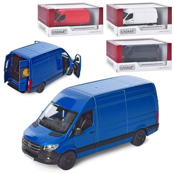Модель автобус MERCEDES-BENZ 5'' KT5426W Sprinter метал.інерц.відкр.4кол.кор./96/ (шт.)