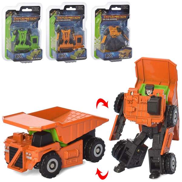 Трансформер A7034-36-1-2 (72шт) метал, 8см, робот + будтехніка, 2 види по 2 кольори, у слюді, 13-18- (шт.)