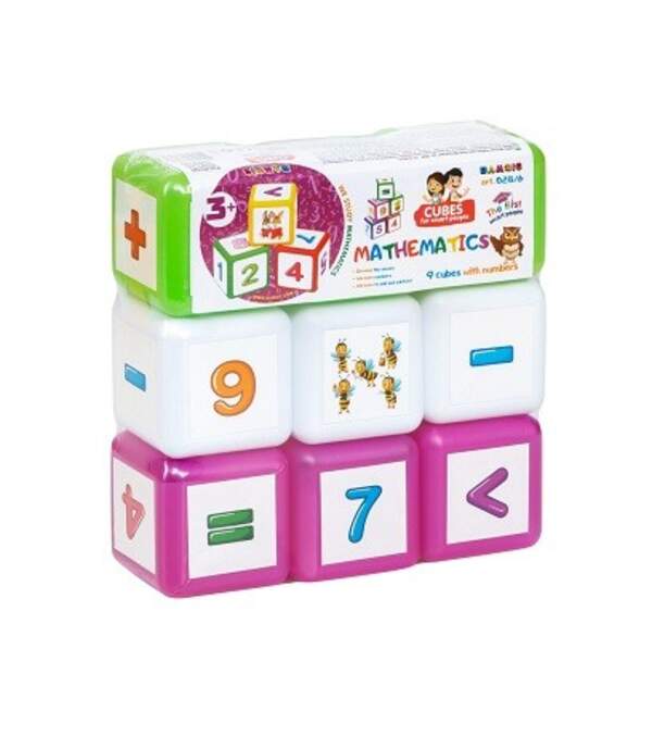 Набір дитячий "Кубики малі (нові)" Математика арт 028/6 Бамсік (шт.)