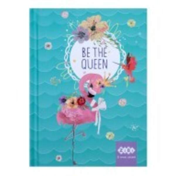 Блокнот BE THE QUEEN, А-6, 64л., кл., тв. обкл., мат. лам.+лак, гліт, бірюзовий ZB.12713-06 ( 1/20шт (шт.)