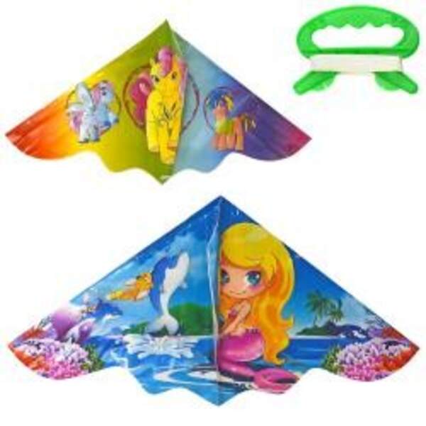 Повітряний змій M 6248 (100шт) ширина 120см, довжина 60см, клейонка, 2 види, у кульку, 9-76-1,5см (шт.)