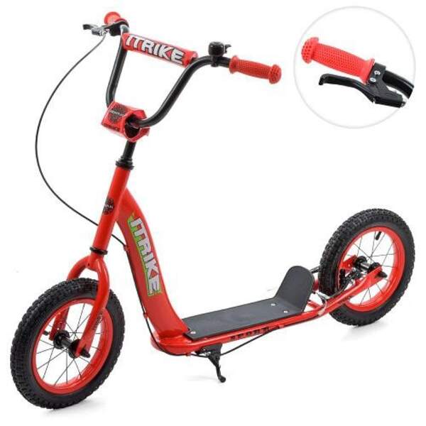 Самокат SR 2-043-1-R (1шт) підліт,сталь,2кол-гума 12д, підніжка28-11см,ручне гальмо,червоний (шт.)