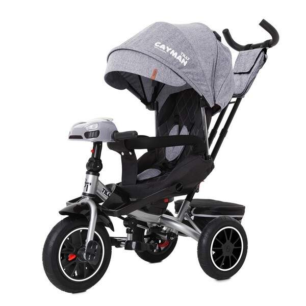 Велосипед триколісний TILLY CAYMAN з пультом і посиленою рамою T-381/7 Сірий льон /1/ (шт.)