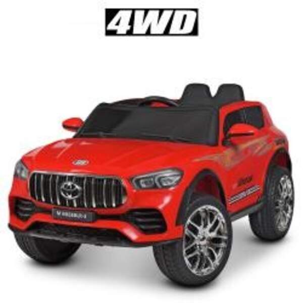 Джип M 4465EBLR-3 (1шт) 2.4G, 1аккум12v9AH, 4мот25W, світло, музика, шкіра, EVA, MP3, TF, USB, черво (шт.)