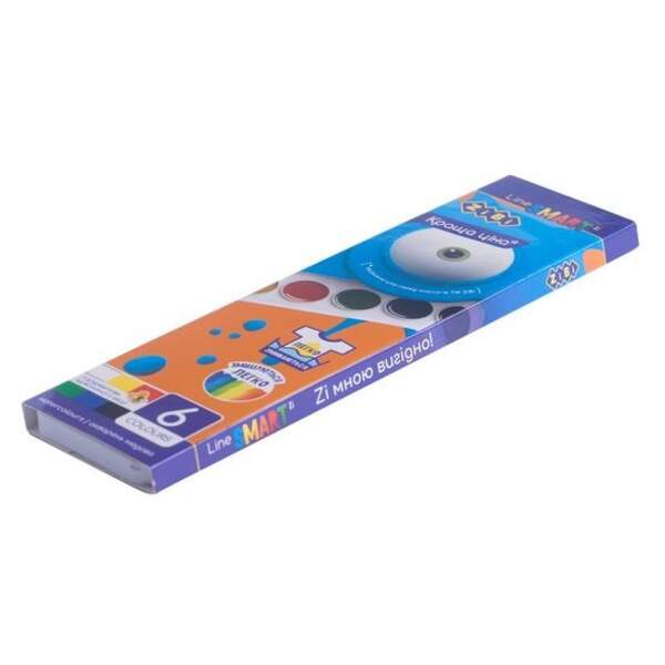 Фарби аквар. Smart 6 кол.,  б/кист., карт./кор. ZB.6540 ( 1/144шт) (шт.)