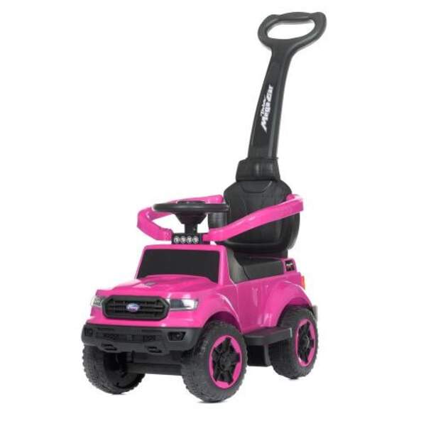 Каталка-толокар M 4564B-8 (1шт) 2в1, 1мотор25W, 1акум 6V4AH, батьків.ручка, музика, світло, рожевий (шт.)