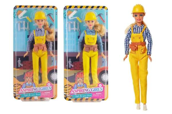 Лялька DEFA 8464-BF (36шт) 29см, будівельник, 2 види, на аркуші, 15,5-33-6см (шт.)