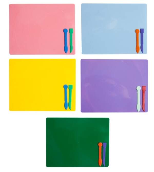 Дощечка для пластиліну, 2 стека, асорті (20шт/упак) ZB.6912-99 (шт.)