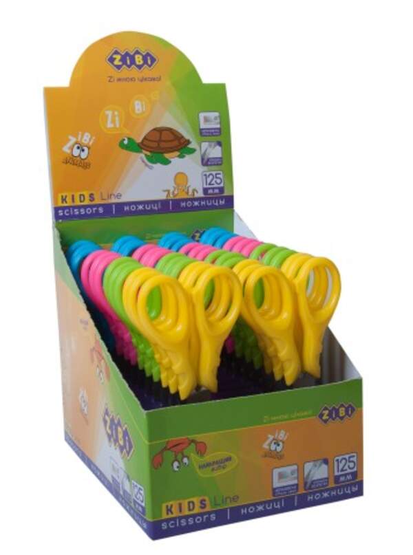 Ножиці дитячі FANTASY,125 мм, в картонному дисплеї, кольори асорті ZB.5022 (24/288шт) (шт.)