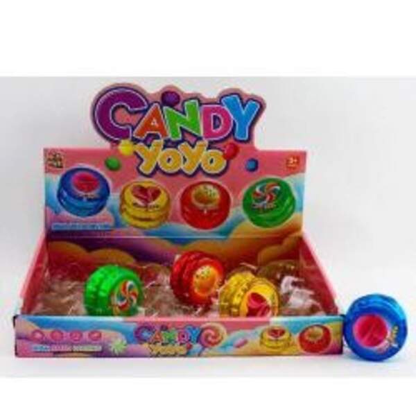 Йо-йо MR 0615-1 (288шт) 5,5см, світло, бат(табл), 24шт(4види/4 кольори) в дисплеї, 28,5-20-6см (шт.)