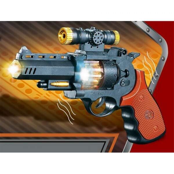 Пістолет ZS143-1 (96шт) 24см, звук, світло, на бат-ці, в кульку, 20-25-4см (шт.)