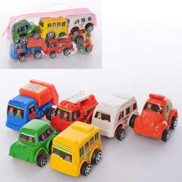 Набір машинок 1823-4 (144шт) інерційний, 5см, 6шт, в кульку, 14-7-3,5см (шт.)